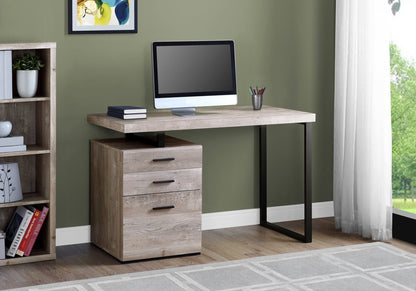 Bureau réversible Clayton 47.25 à 3 tiroirs - Taupe clair|Bureau réversible Clayton de 47,25 po à 3 tiroirs - taupe clair