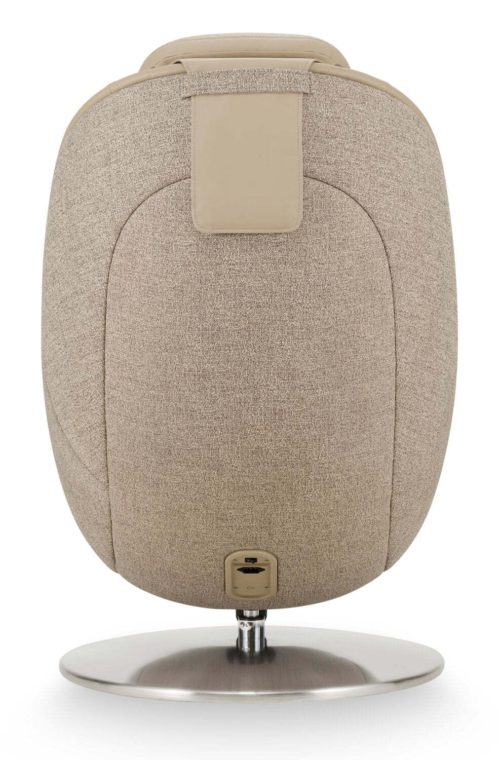 Fauteuil de massage inclinable LG de 29,6 po en tissu d’apparence cuir avec pouf assorti - brun