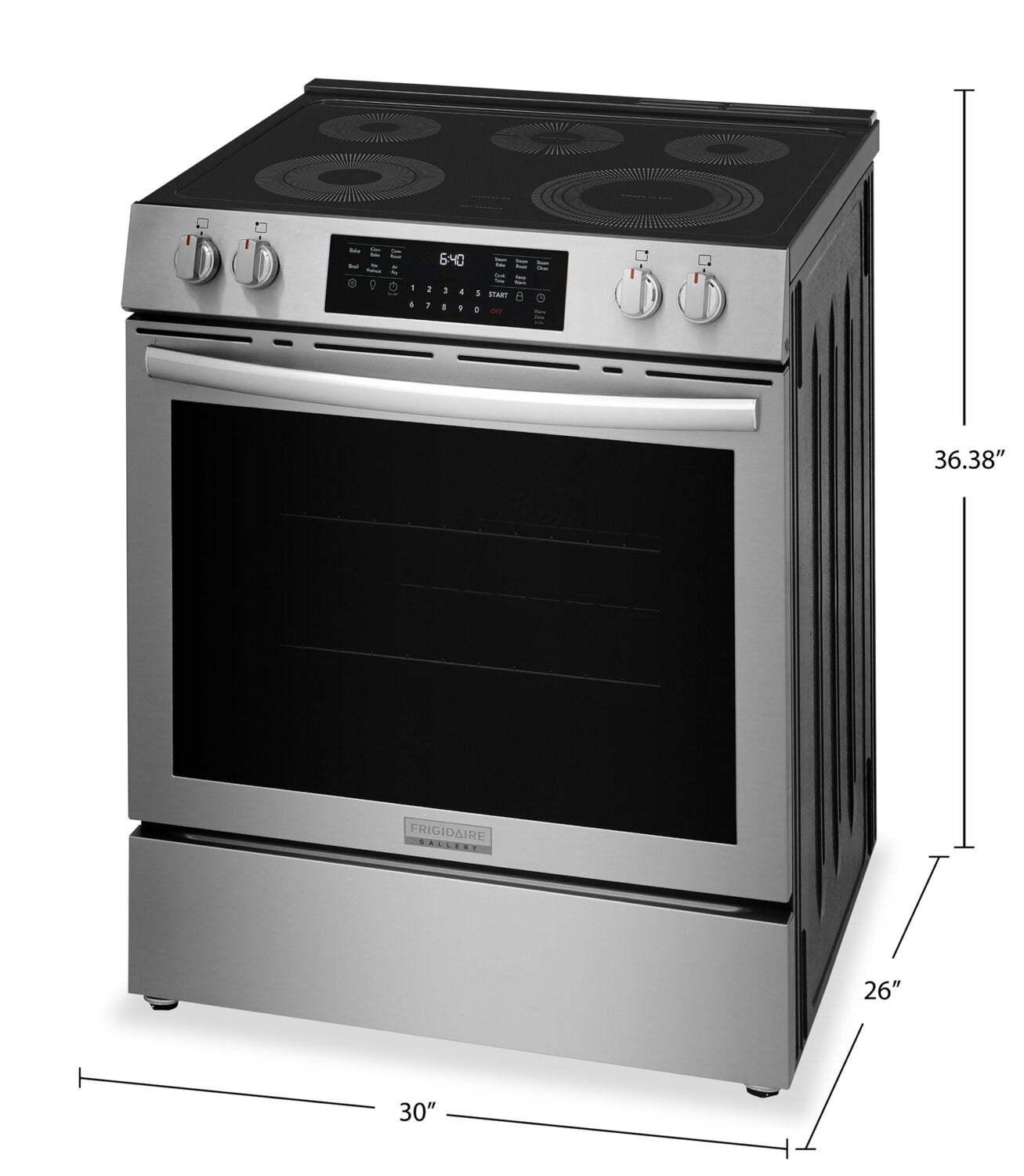 Cuisinière électrique Frigidaire Gallery de 5,3 pi3 avec convection totale - acier inoxydable - GCFE305CBF