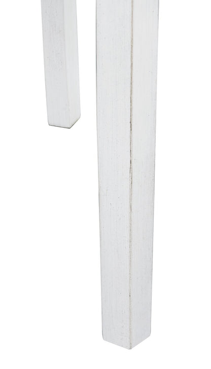 Chaise de salle à manger Brook en tissu de polyester - blanche et grise