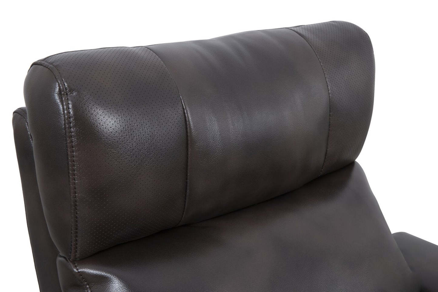 Fauteuil à inclinaison électrique Escape de 39 po avec appuie-tête électrique et son ambiophonique - tissu d’apparence cuir brun foncé | ESCABRPC