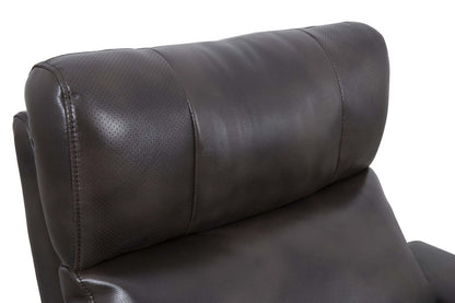 Fauteuil à inclinaison électrique Escape de 39 po avec appuie-tête électrique et son ambiophonique - tissu d’apparence cuir brun foncé | ESCABRPC