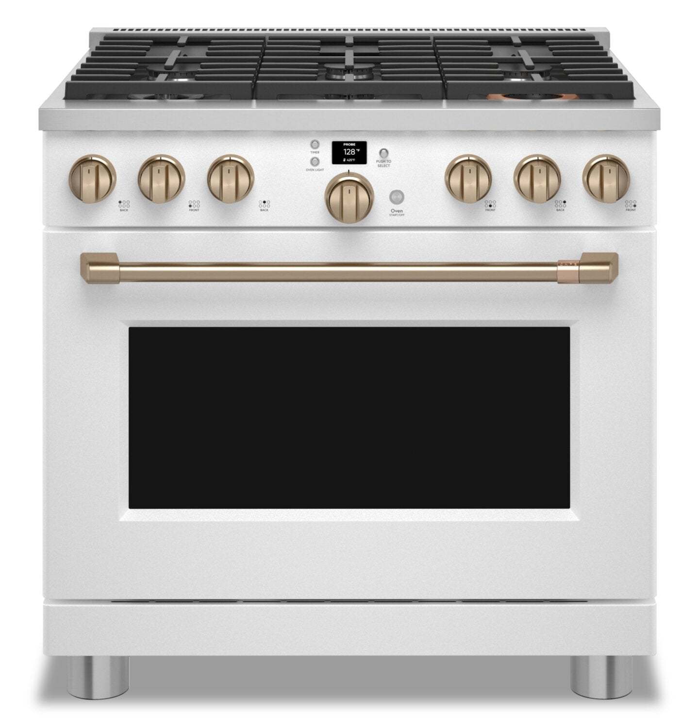 Cuisinière intelligente à gaz Café de 6,2 pi³ avec convection européenne véritable et grilles autone…