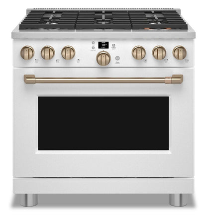 Cuisinière intelligente à gaz Café de 6,2 pi³ avec convection européenne véritable et grilles autone…