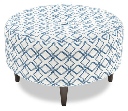 Pouf The Curve 31 en tissu, fabriqué au Canada par Sofa Lab (CURV1154) | Personnalisable