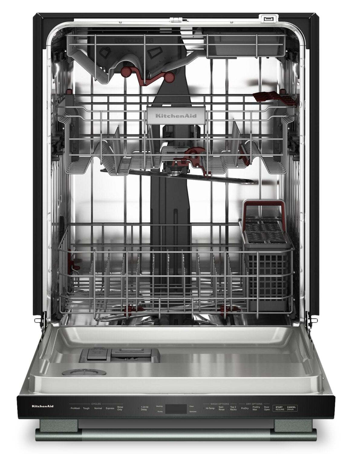 Lave-vaisselle KitchenAid de 24 po et de 44 dBA avec troisième panier 360° Max JetsMC - genièvre - KDTS724SJP