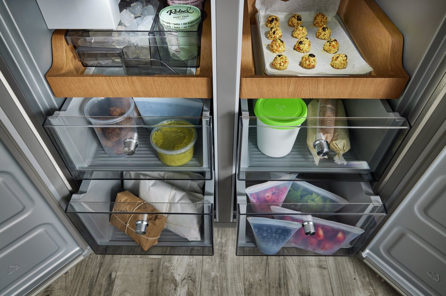 Réfrigérateur KitchenAid de 36 po et de 19,4 pi³ à portes françaises - acier inoxydable - KRQC506MPS | KitchenAid 36 19,4 Cu. Fort. Réfrigérateur à portes françaises - Acier inoxydable - KRQC506MPS