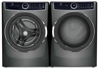 Electrolux 5,2 Cu. Fort. Laveuse à chargement frontal et 8 Cu. Fort. Sécheuse électrique - Titane | Laveuse à chargement frontal de 5,2 pi³ et sécheuse électrique de 8 pi³ de Electrolux – titane | ELFL753T