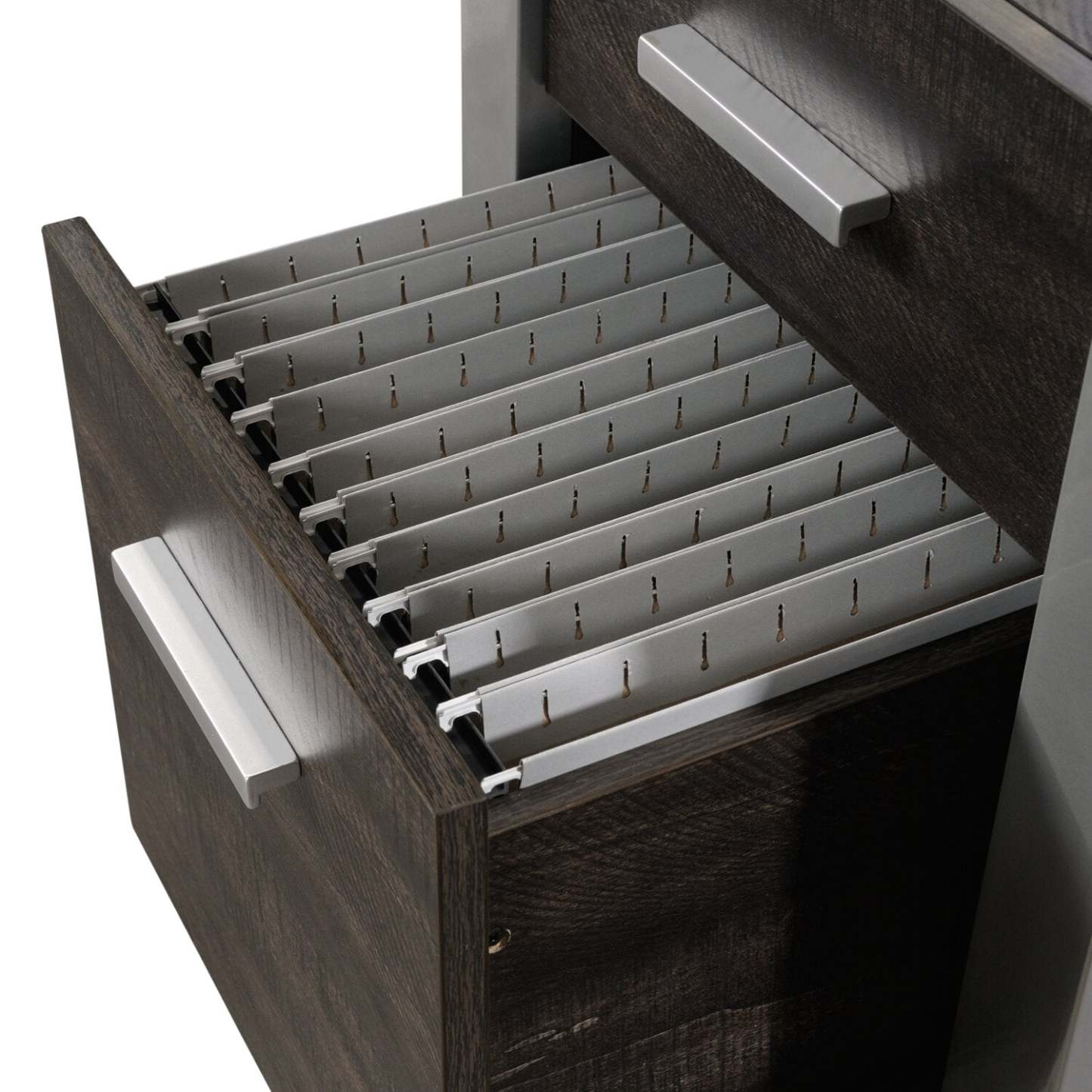 Rayna 59.84 L-Shaped Office Desk with 2-Drawers - Bureau en forme de L Rayna de 59,84 po avec 2 tiroirs - noyer foncé