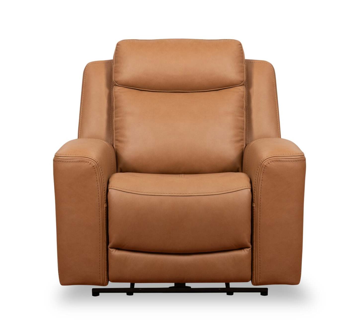 Scott Living Prescott 42.5 Genuine Leather Power Reclining Chair with Power Headrest - Butternut Brown | Fauteuil inclinable électrique Prescott de Scott Living de 42,5 po en cuir véritable avec appuie-tête électrique - brun courge musquée