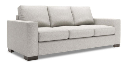 Fabriqué au Canada Canapé Personnalisable Sofa Lab Track 85 Canapé en Tissu Chenille avec Accoudoirs Droits - Argenté Luxe | Canapé Track de Sofa Lab de 85 po fabriqué au Canada en tissu chenille avec accoudoirs rectilignes - argenté Luxe | TR102793