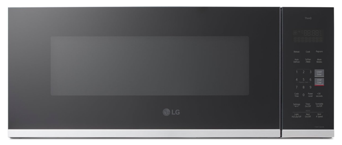 LG 1,3 Cu. Fort. Four à micro-ondes intelligent à profil bas - MVEF1323F | Quatre à micro-ondes à hotte intégrée intelligente à profil bas LG de 1,3 pi3 - MVEF1323F | MVEF132F