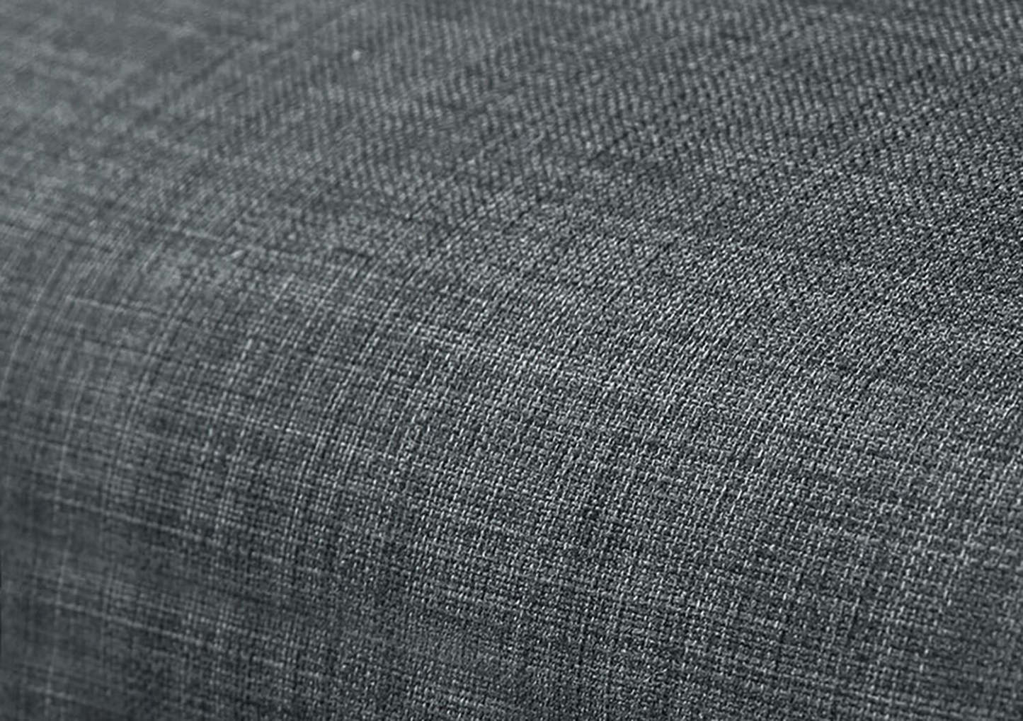 June 73.2 Futon Klik Klak en tissu d'apparence lin avec pieds en métal et capitonnage - Gris | Futon June de 73,2 po en tissu d'apparence lin avec mécanisme Klik Klak, pattes en métal et capitonnage - gris