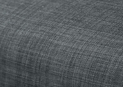 June 73.2 Futon Klik Klak en tissu d'apparence lin avec pieds en métal et capitonnage - Gris | Futon June de 73,2 po en tissu d'apparence lin avec mécanisme Klik Klak, pattes en métal et capitonnage - gris