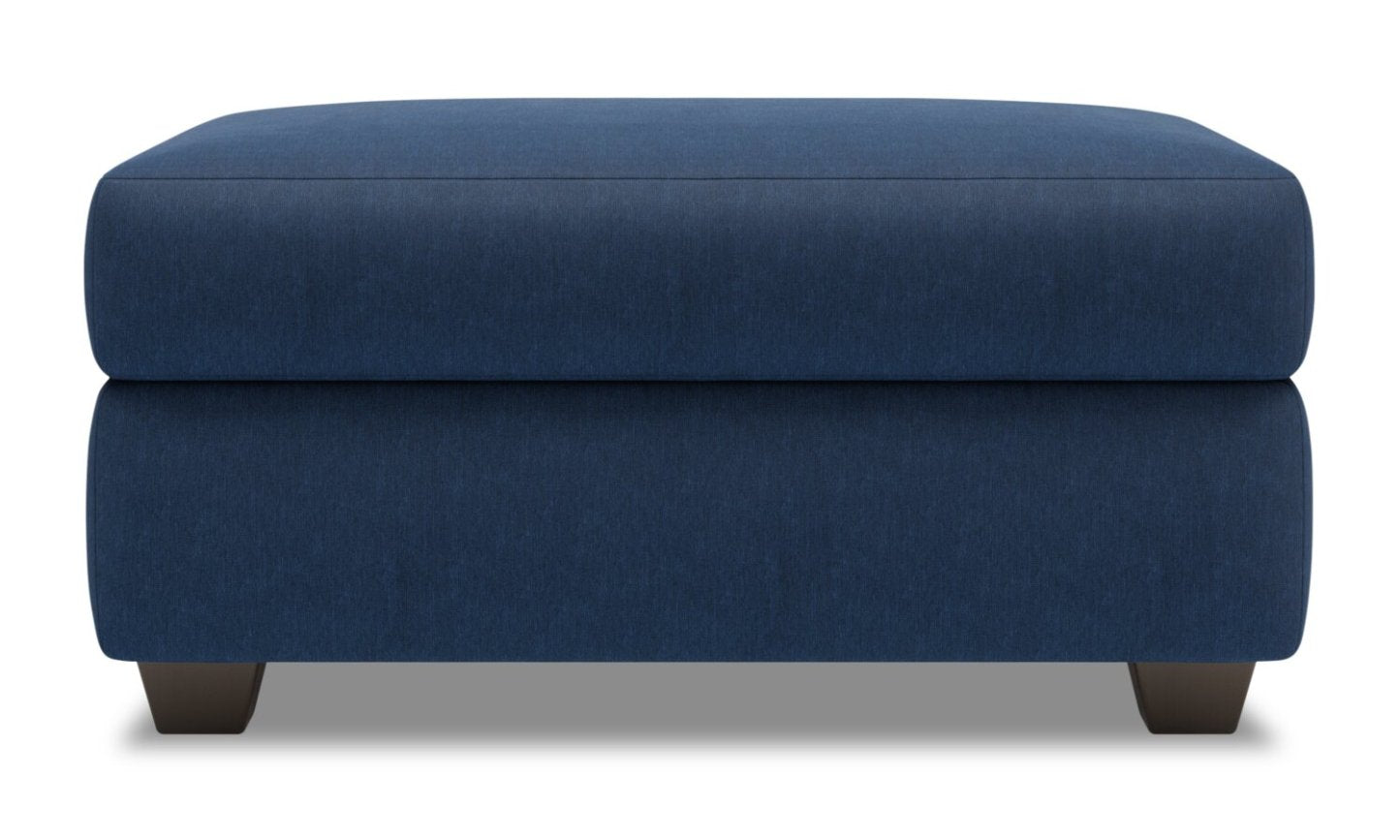 Fabriqué au Canada Pouf de rangement personnalisable Sofa Lab The Trunk 39 en tissu d'apparence lin - bleu Pax Navy | Pouf de rangement The Trunk de Sofa Lab de 39 po fabriqué au Canada en tissu d'apparence lin - bleu Pax Navy | TRUN3149