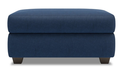 Fabriqué au Canada Pouf de rangement personnalisable Sofa Lab The Trunk 39 en tissu d'apparence lin - bleu Pax Navy | Pouf de rangement The Trunk de Sofa Lab de 39 po fabriqué au Canada en tissu d'apparence lin - bleu Pax Navy | TRUN3149