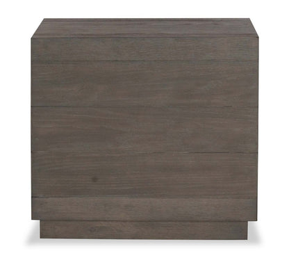 Avalon 16” Table de fauteuil moderne en bois massif avec tablette - brune