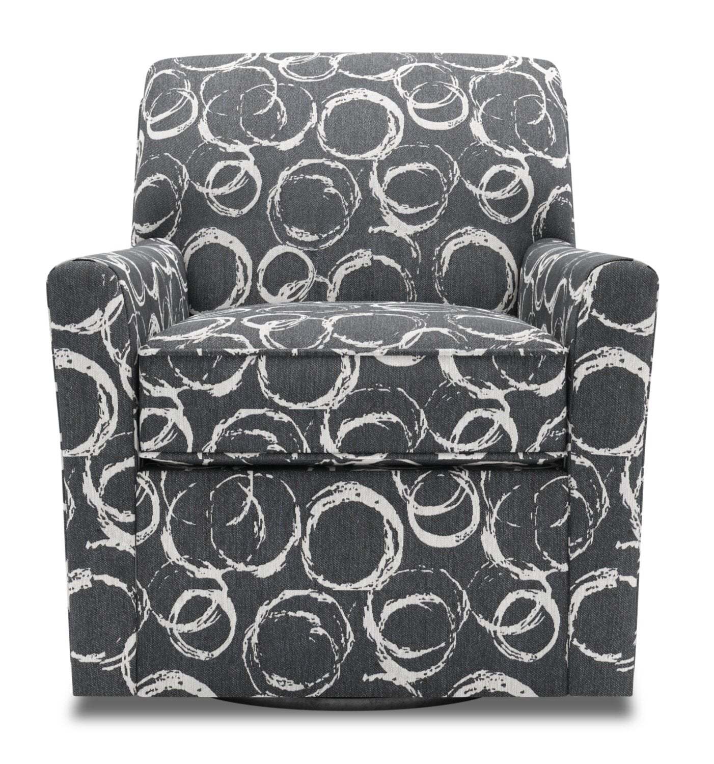 Fauteuil d’appoint pivotant personnalisable Sofa Lab de 31 po fabriqué au Canada en tissu - Heather multicolore | SWIV1163