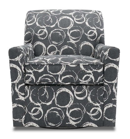 Fauteuil d’appoint pivotant personnalisable Sofa Lab de 31 po fabriqué au Canada en tissu - Heather multicolore | SWIV1163