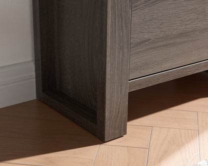 Bibliothèque Oscar Owen 22,5 à 2 étagères avec tiroir classeur - Gris|Bibliothèque Oscar Owen de 22,5 po à deux tablettes avec tiroir classeur - grise