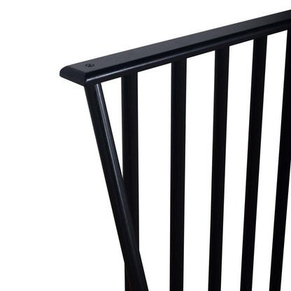 Lit plateforme Milan avec tête de lit et cadre, moderne milieu de siècle, noir - King Size | Lit Milan plateforme de style moderne du milieu du 20e siècle avec tête de lit et cadre, noir - format très grand lit