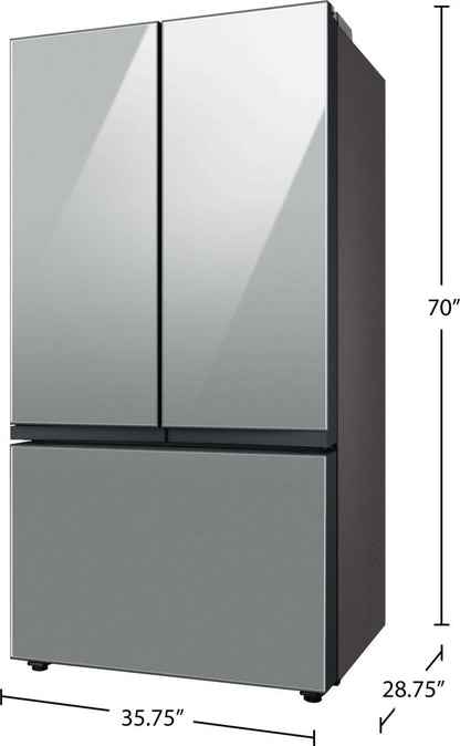 Réfrigérateur BESPOKE Samsung de 24 pi³ et de 36 po de profondeur comptoir avec zone de boissons Bev…