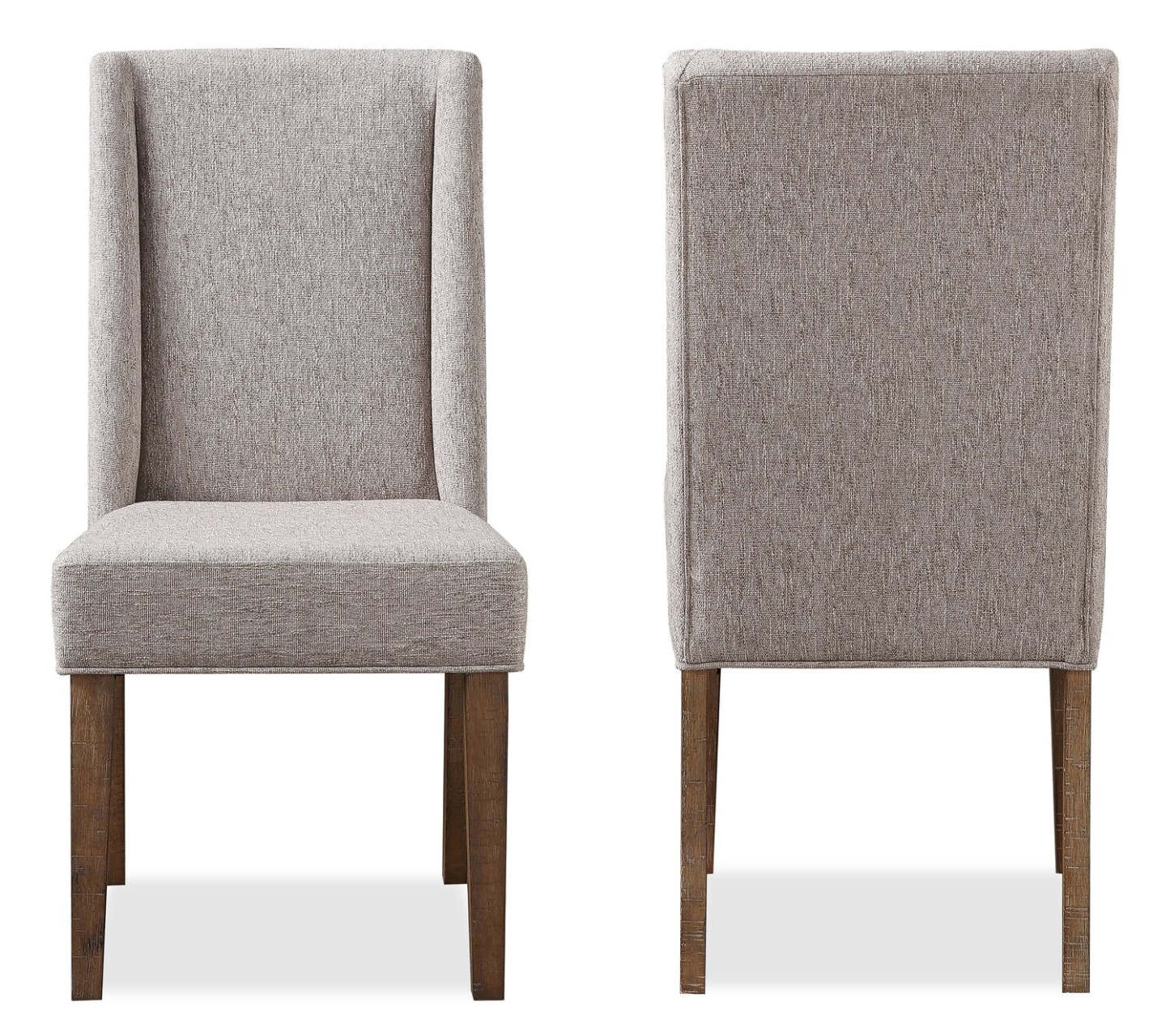 Chaise de salle à manger en cèdre avec tissu en polyester, bois de pin - Beige | Chaise de salle à manger Cèdre en tissu de polyester et en pin - beige