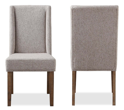 Chaise de salle à manger en cèdre avec tissu en polyester, bois de pin - Beige | Chaise de salle à manger Cèdre en tissu de polyester et en pin - beige