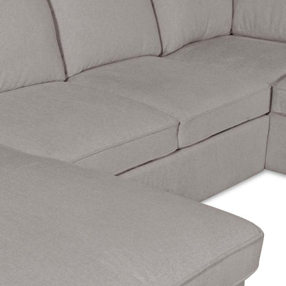 Scott Living Haven 3-Piece Left-Facing Chenille Fabric Sleeper Sectional with Storage Chaise - Grey | Canapé-lit sectionnel gauche Haven de Scott Living 3 pièces en tissu de chenille avec chaise longue de rangement - gris