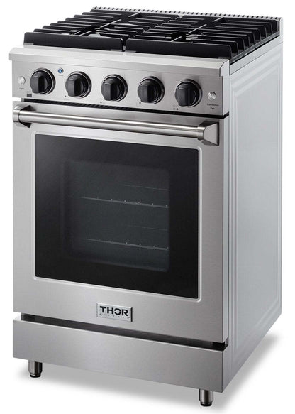 Thor Kitchen 24 3.7 Cu. Ft. Freestanding Gas Range - LRG2401  | Cuisinière amovible à gaz 24 po Thor Kitchen de 3,7 pi³ - LRG2401  | LRG2401S