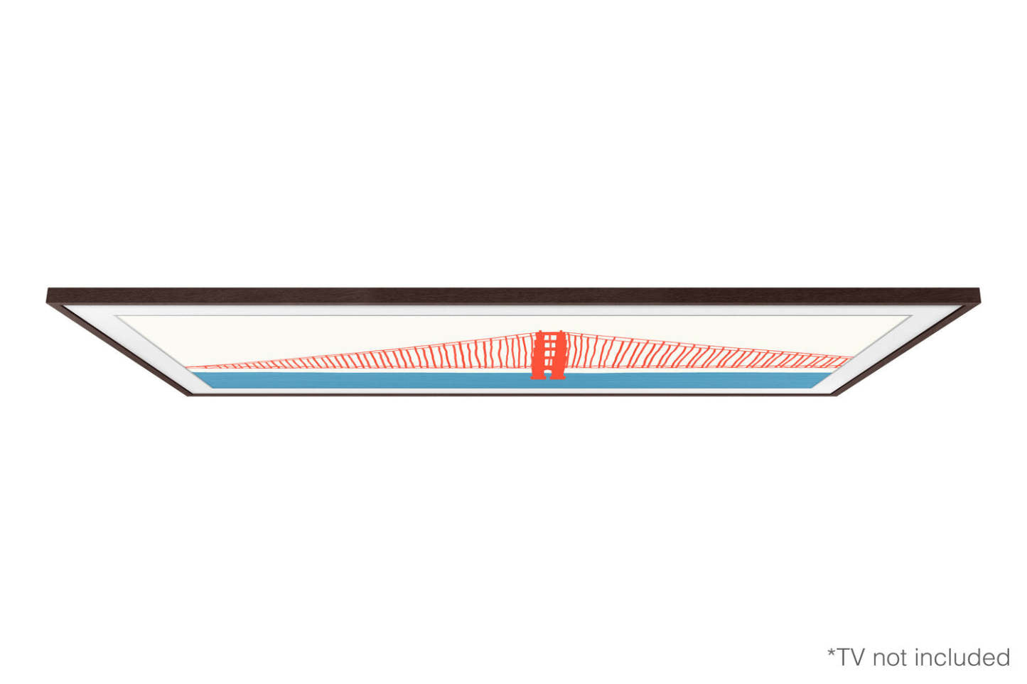 Cadre personnalisable Samsung pour 43 The Frame TV - Brun moderne | SCFA43BW