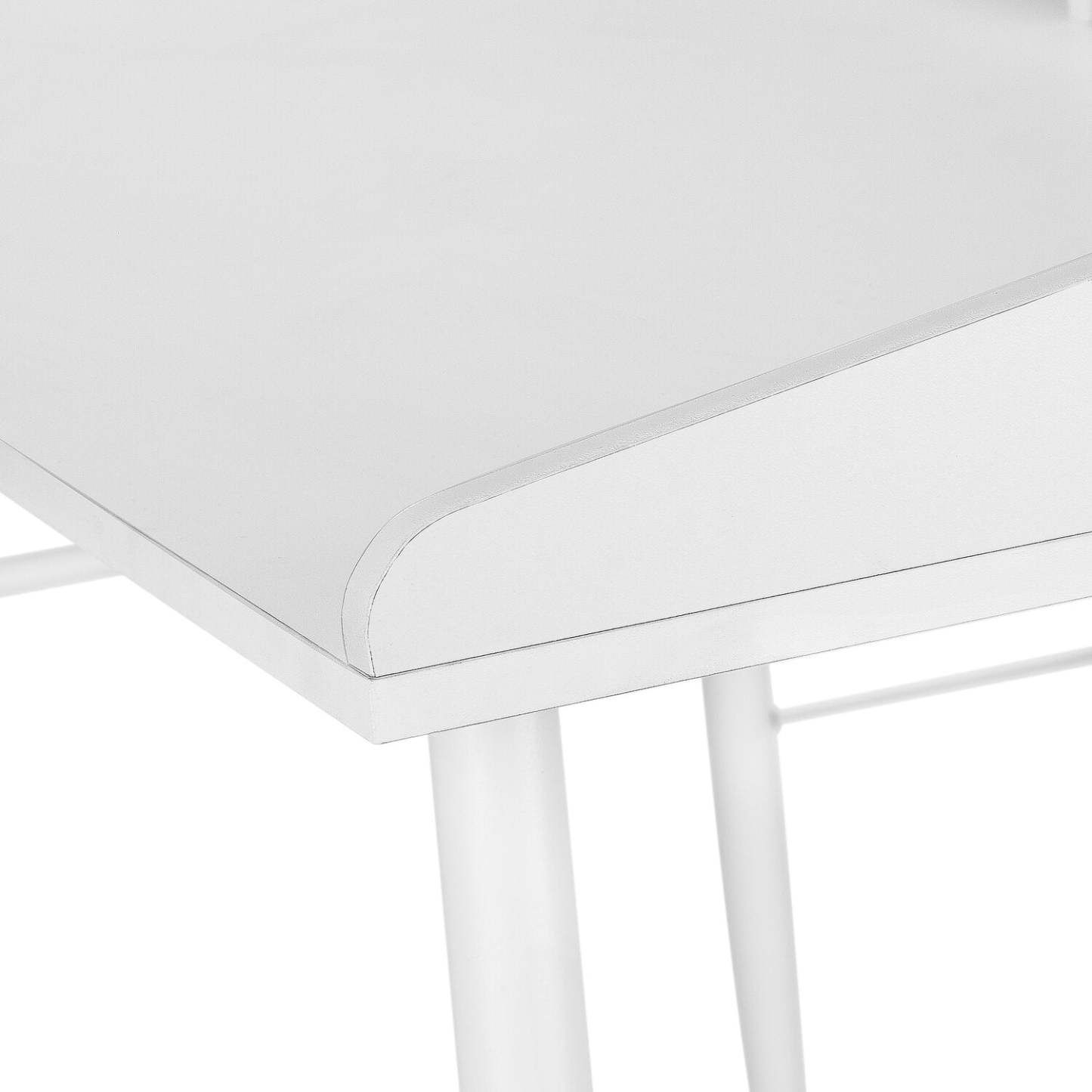 Bureau Jeremy 47.25 avec petite niche - Blanc|Bureau Jeremy de 47,25 po avec petite crédence - blanc