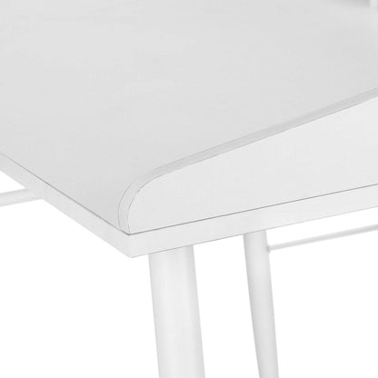 Bureau Jeremy 47.25 avec petite niche - Blanc|Bureau Jeremy de 47,25 po avec petite crédence - blanc