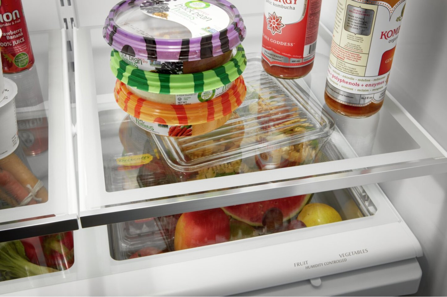 Réfrigérateur Whirlpool de 33 22 pi³ à congélateur inférieur - acier inoxydable noir - WRFF5333PV | Tourbillon 33 22 Cu. Fort. Réfrigérateur à congélateur inférieur - Inox noir - WRFF…