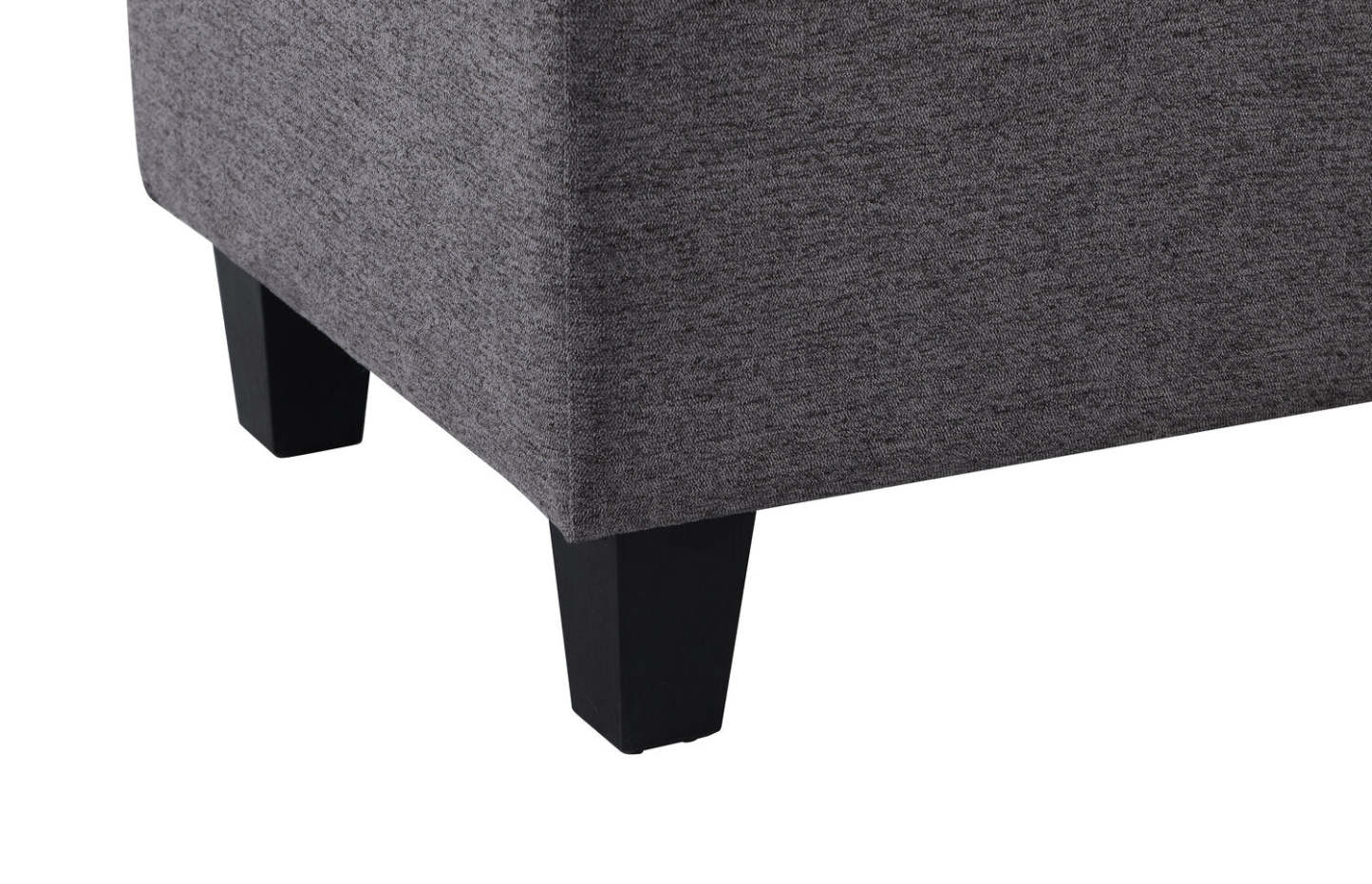 Kai 19.5 3-Pièces Storage Ottomans - Gris Aspect Lin|Ensemble 3 poufs de rangement Kai de 19,5 po - apparence lin gris