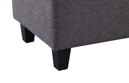 Kai 19.5 3-Pièces Storage Ottomans - Gris Aspect Lin|Ensemble 3 poufs de rangement Kai de 19,5 po - apparence lin gris