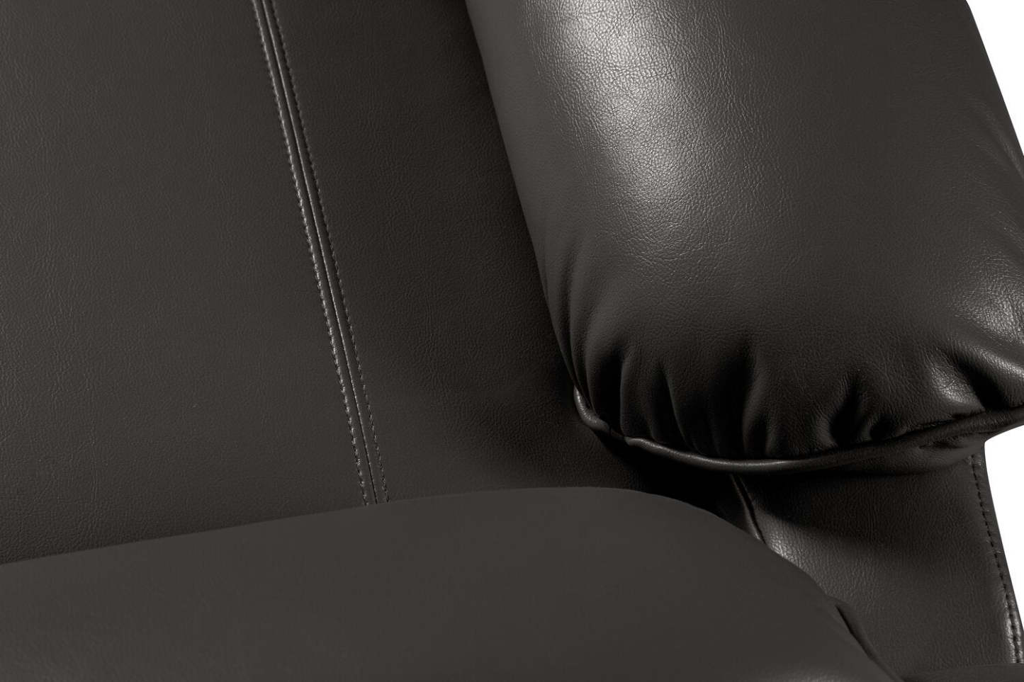 Fauteuil inclinable Chandler de 37 po en tissu d'apparence cuir - gris