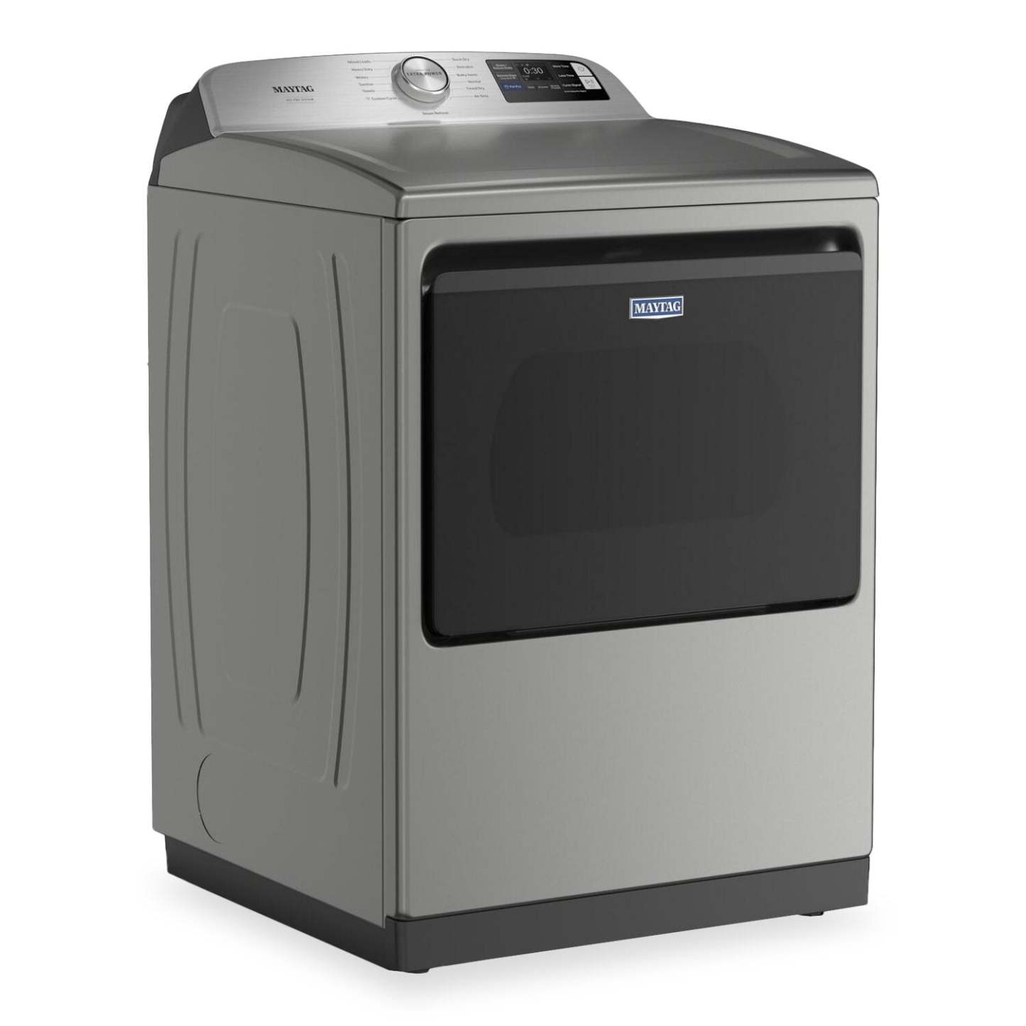 Maytag 6.0 Cu. Ft. Pet Pro Smart Top-Load Washer and 7.4 Cu. Ft. Electric Dryer – Radiant Silver | Laveuse intelligente à chargement par le haut de 6,0 pi³ et sécheuse électrique de 7,4 pi³ Animal Pet Pro de Maytag - argenté radieux