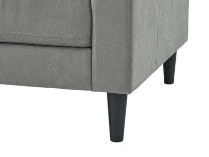 Chaise en tissu Metro 32 avec coussin de siège capitonné et coussin de dossier réversible - Gris | Fauteuil Metro de 32 po en tissu avec coussin de siège capitonné et coussin de dossier réversible - gris