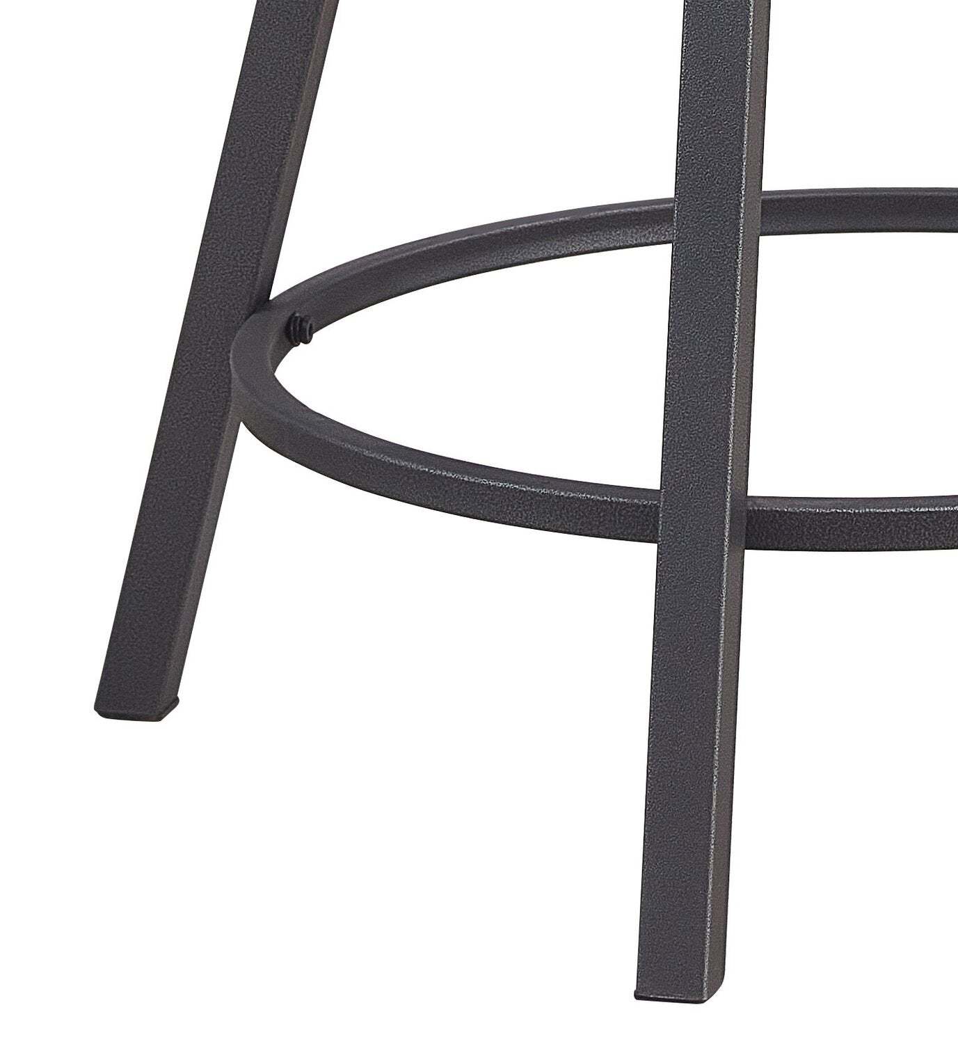 Tabouret de comptoir Mila avec siège pivotant, tissu en cuir végétalien, métal - Blanc | Tabouret de bar Mila en tissu de cuir végétalien et en métal avec siège pivotant - blanc