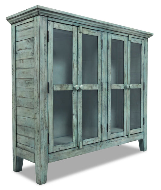 Rocco 48 4-Door Accent Cabinet - Vintage Blue|Armoire décorative Rocco de 48 po avec 4 portes - bleu antique
