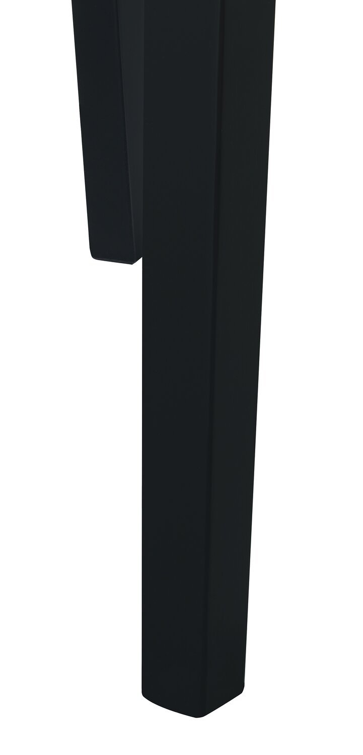 Chaise de salle à manger Bryn avec siège en tissu, dossier à lattes - noire