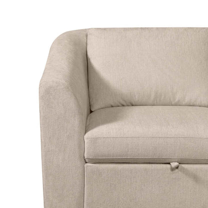 Canapé-lit sectionnel Envy 2 pièces orienté vers la gauche en tissu chenille - Beige amande | Canapé-lit sectionnel de gauche Envy 2 pièces en tissu chenille - beige amande