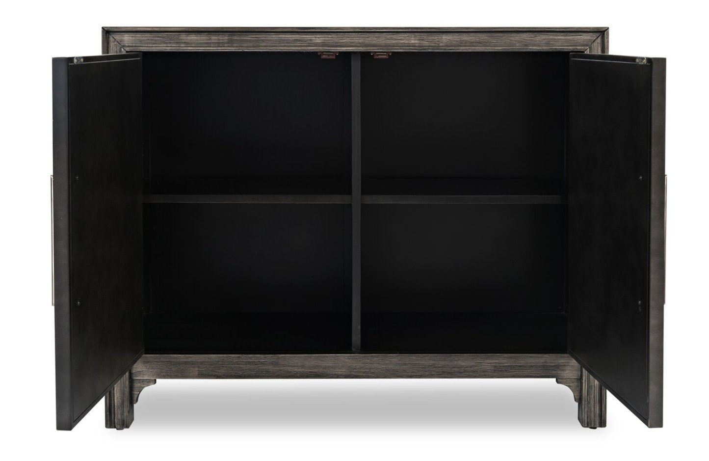 Armoire d'appoint en bois massif Keena 40 - Gris|Armoire décorative Keena de 40 po en bois massif - grise