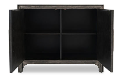 Armoire d'appoint en bois massif Keena 40 - Gris|Armoire décorative Keena de 40 po en bois massif - grise