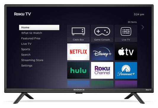 Téléviseur intelligent Roku MAGNAVOX 32 HD prêt | Téléviseur intelligent MAGNAVOX de 32 po avec Roku TVMC et prêt pour la HD | MRT3205R