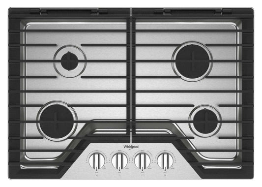Whirlpool 30 Surface de cuisson à gaz avec grilles en fonte à charnières EZ-2-Lift™ - WCGK5030PS | Surface de cuisson à gaz Whirlpool de 30 po avec grilles en fonte à charnières EZ-2-LiftMC - WCGK5030PS | WCGK530S