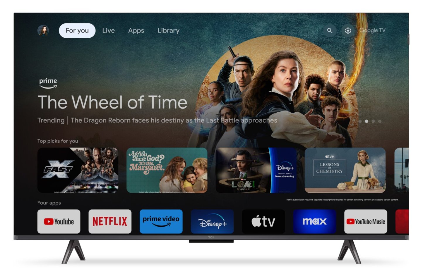 Téléviseur intelligent Google TCL 43 Q65 QLED 4K UHD (43Q651G-CA) | Téléviseur intelligent QLED TCL Q65 UHD 4K de 43 po avec Google TVMC (43Q651G-CA)