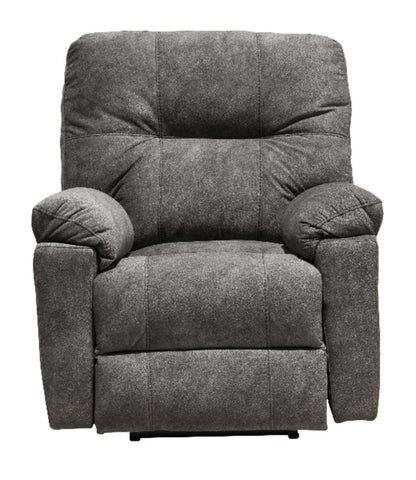 Fabriqué au Canada Fauteuil inclinable coulissant en tissu Gybson 38 - Gris | Fauteuil coulissant inclinable Gybson de 38 po fabriqué au Canada en tissu - gris