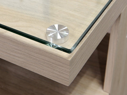 Axel 74 Meuble pour téléviseur moderne avec foyer électrique, rangement et système de gestion des câbles pour téléviseurs jusqu'à 85 po - taupe